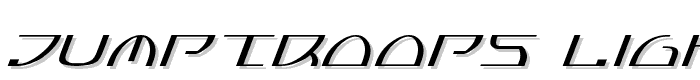 Jumptroops Light Italic font